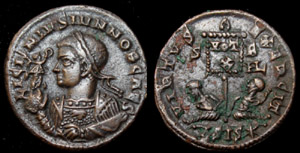 Licinius II (Jr) Victory on Globe Portrait Licinius II (Jr) Victory on Globe Portrait